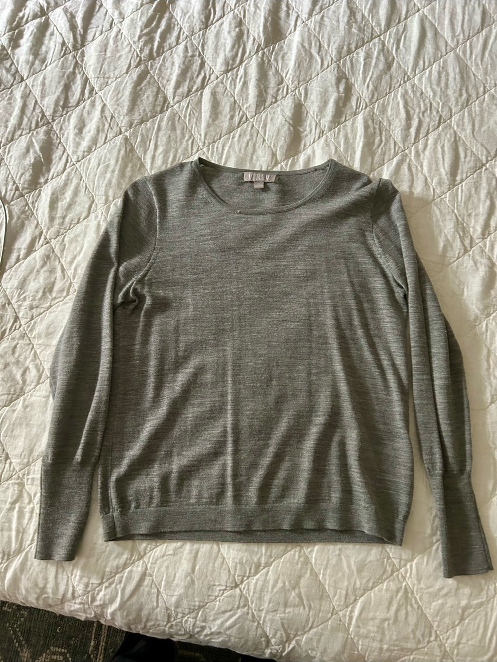 J. Crew Women's Crewneck Sweater in Heather Gray